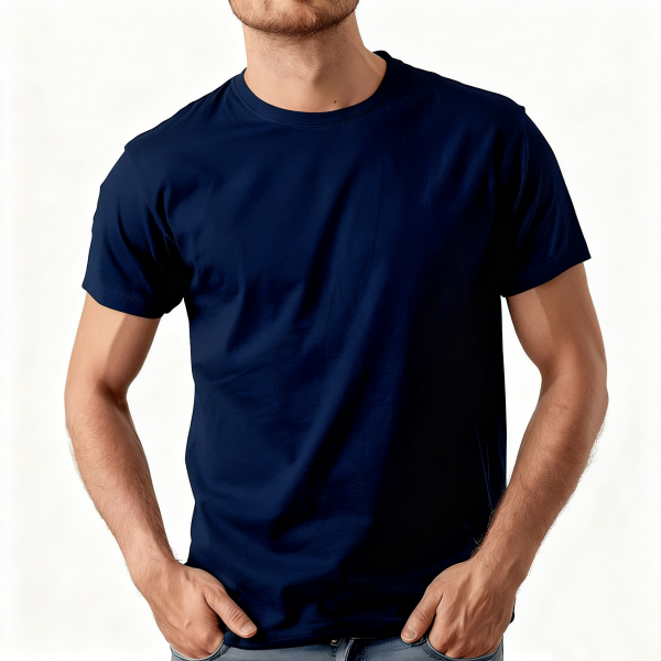 Navy Blue Classic Crew Neck T-Shirt