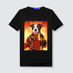 The Firemen Custom Pet Photo Women T Shirt
