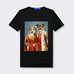 The Queen and King Personalized 2 Pet T Shirt For Women