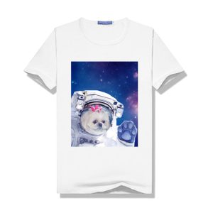 The Astronaut In Space Custom Pet Women T Shirt